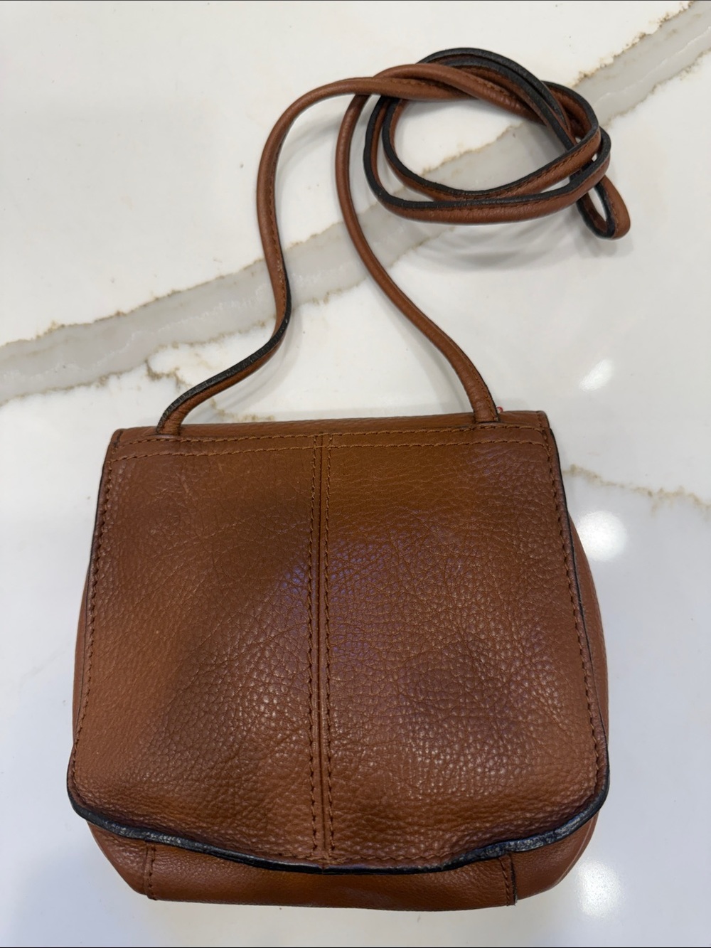 Fossil Brown Leather Crossbody with Multicolor Bead Accents - Picture 2 of 11